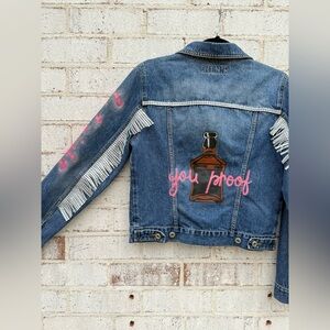 Custom Express Blue Denim Jacket Morgan Wallen